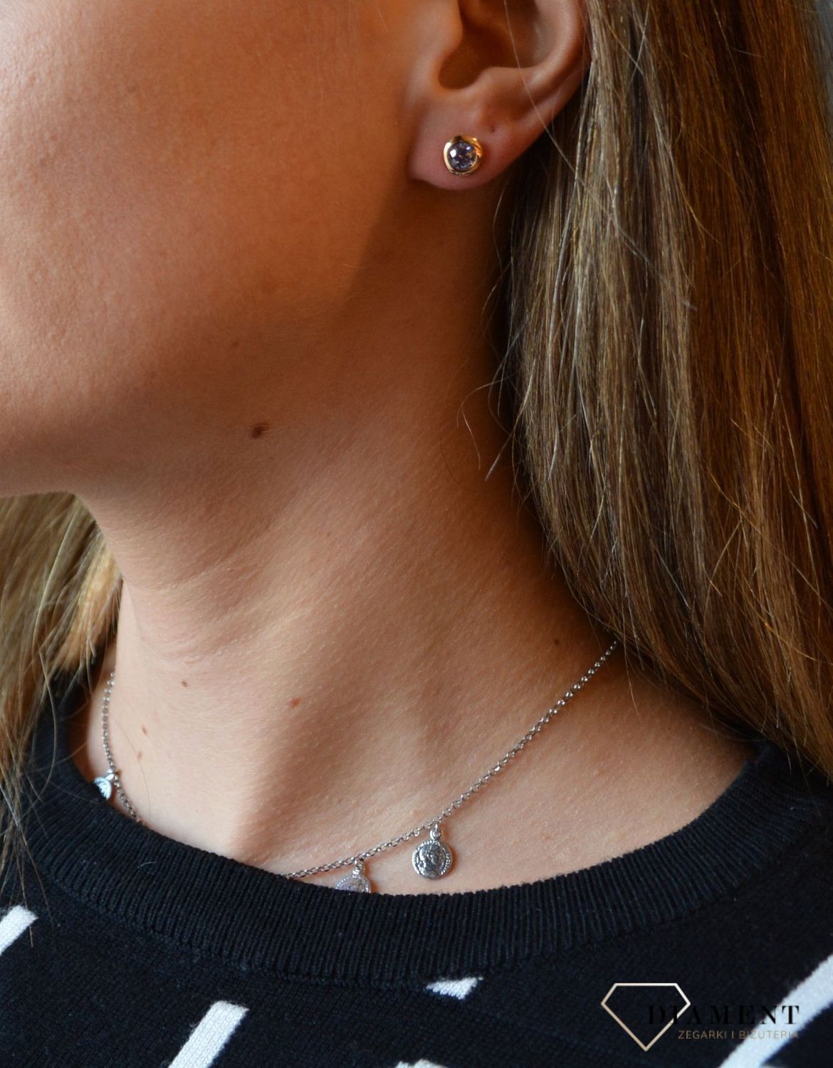 Piękne, delikatne kolczyki MELANO Friends RG BLUE. Kolczyki Damskie w Sklepie z Biżuterią zegarki-diament.pl.Piękne i Eleganckie kolczyki dla Kobiet.Darmowa wysyłka...jpg